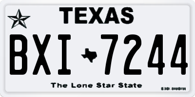 TX license plate BXI7244