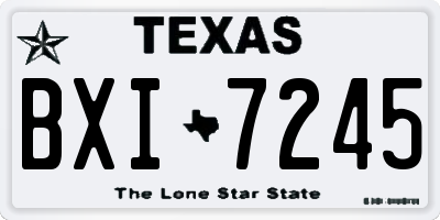 TX license plate BXI7245