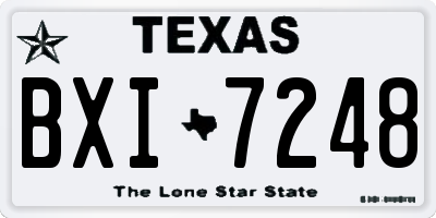 TX license plate BXI7248