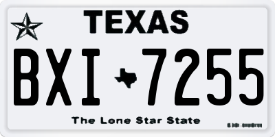 TX license plate BXI7255