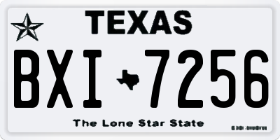 TX license plate BXI7256