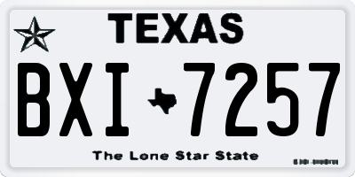 TX license plate BXI7257