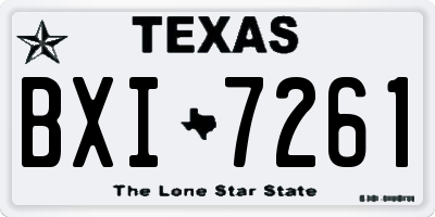 TX license plate BXI7261