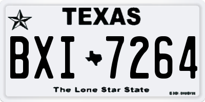 TX license plate BXI7264