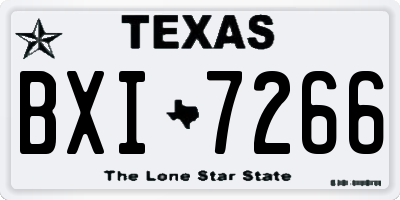 TX license plate BXI7266