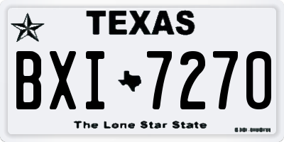 TX license plate BXI7270