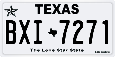 TX license plate BXI7271