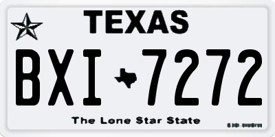 TX license plate BXI7272