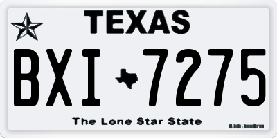 TX license plate BXI7275