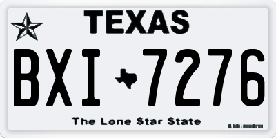 TX license plate BXI7276