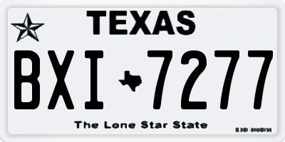 TX license plate BXI7277