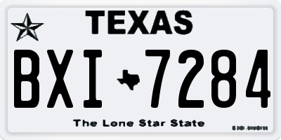 TX license plate BXI7284