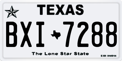 TX license plate BXI7288