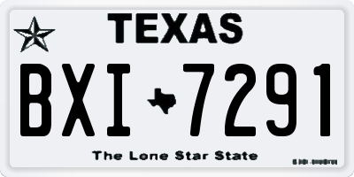 TX license plate BXI7291