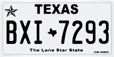 TX license plate BXI7293