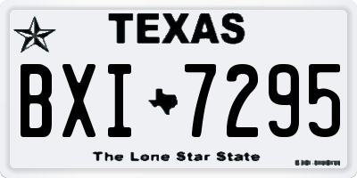 TX license plate BXI7295