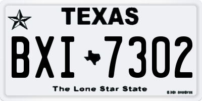 TX license plate BXI7302