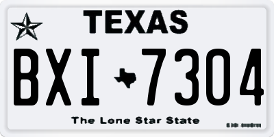 TX license plate BXI7304