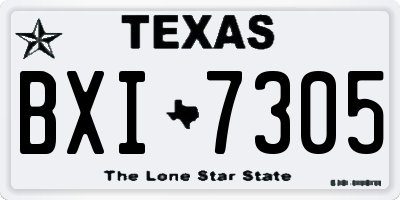 TX license plate BXI7305