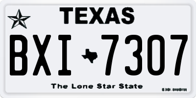 TX license plate BXI7307