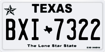 TX license plate BXI7322