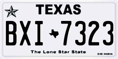 TX license plate BXI7323