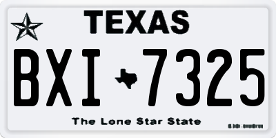 TX license plate BXI7325