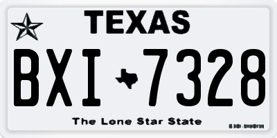 TX license plate BXI7328