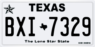 TX license plate BXI7329
