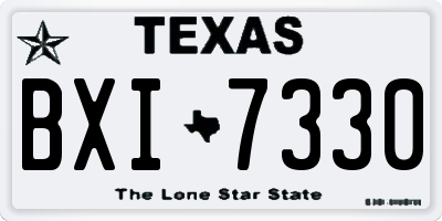 TX license plate BXI7330