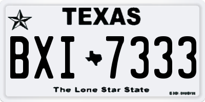 TX license plate BXI7333