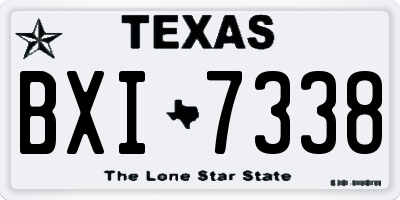 TX license plate BXI7338