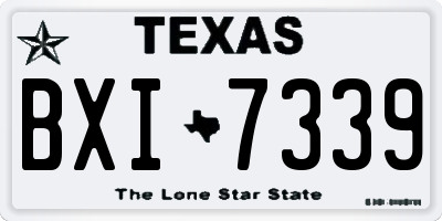 TX license plate BXI7339