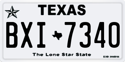 TX license plate BXI7340