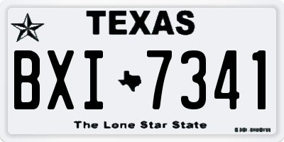 TX license plate BXI7341