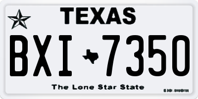 TX license plate BXI7350
