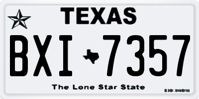 TX license plate BXI7357
