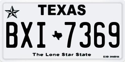 TX license plate BXI7369