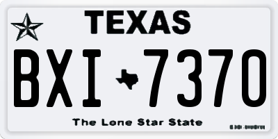 TX license plate BXI7370