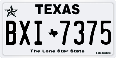 TX license plate BXI7375