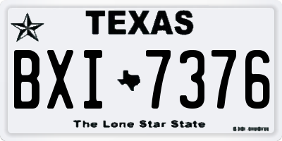 TX license plate BXI7376