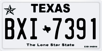 TX license plate BXI7391