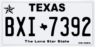 TX license plate BXI7392