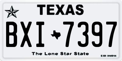 TX license plate BXI7397
