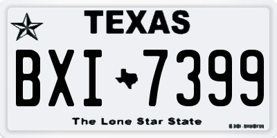 TX license plate BXI7399