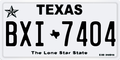 TX license plate BXI7404