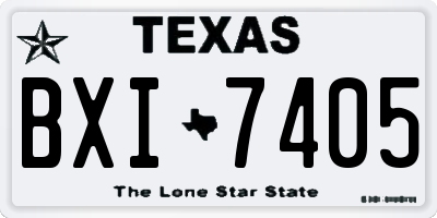 TX license plate BXI7405