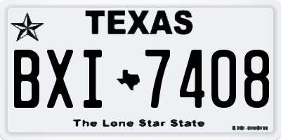 TX license plate BXI7408