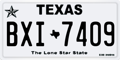 TX license plate BXI7409