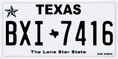 TX license plate BXI7416